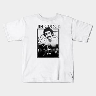 Jim Croce || Black Vintage Variant Kids T-Shirt